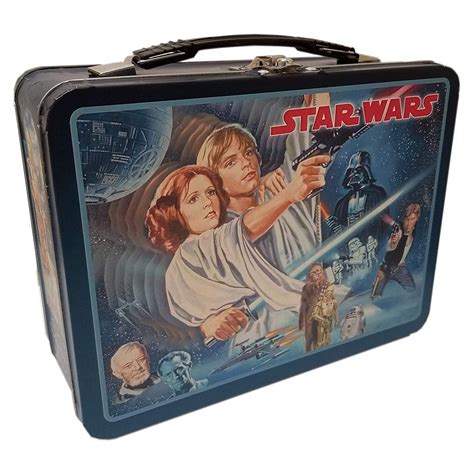 vintage metal star wars lunch box|star wars lunch box value.